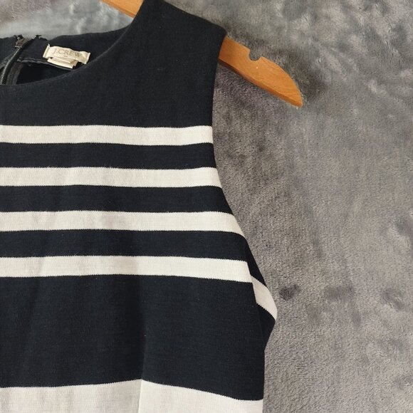 J.Crew Factory Striped Daybreak Dress C0301 Medium Black & White Fit‑and‑Flare‎ - Picture 6 of 10